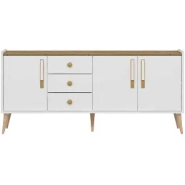 Buffet 3 portes et 3 tiroirs en aggloméré Mitra