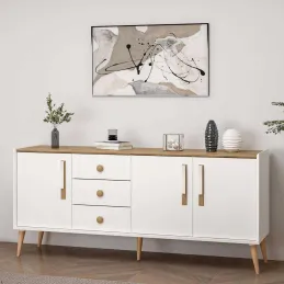 Buffet 3 portes et 3 tiroirs en aggloméré Mitra