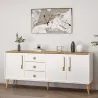 Buffet 3 portes et 3 tiroirs en aggloméré Mitra