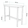 Table Haute en aggloméré et métal 100 x 40 x 90 cm Mola