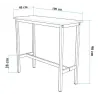 Table Haute en aggloméré et métal 100 x 40 x 90 cm Mola
