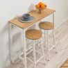 Table Haute en aggloméré et métal 100 x 40 x 90 cm Mola