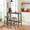 Ensemble Table haute et 2 tabourets Mola