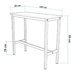 Ensemble Table haute et 2 tabourets Mola