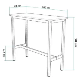 Ensemble Table haute et 2 tabourets Mola