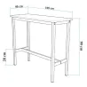 Ensemble Table haute et 2 tabourets Mola