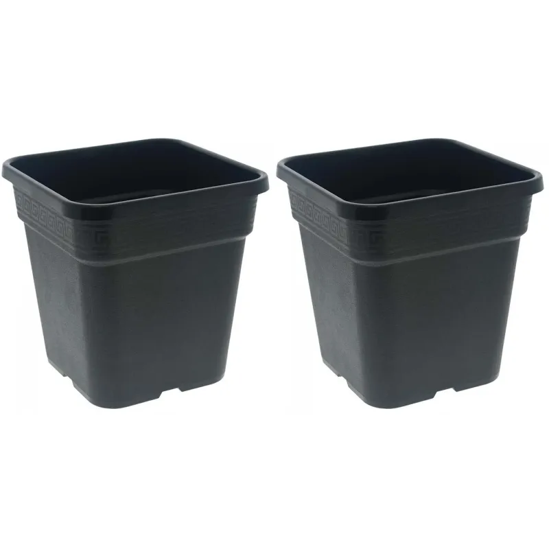 Pot de plantation carré noir 25 litres  33.5 x 33.5 x 34 cm