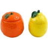 Boite de conservation Agrumes en porcelaine (Lot de 2)