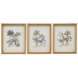 Cadre décorarif Safari 20 x 25 cm (Lot de 3)