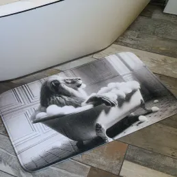 Tapis de bain en polyester Animal 45 x 75 cm