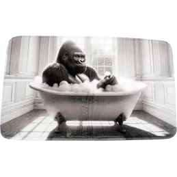 Tapis de bain en polyester Animal 45 x 75 cm