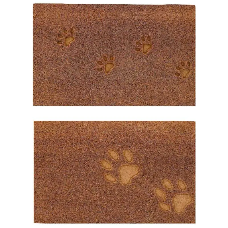 Paillasson en fibres de coco 60 x 40 cm Paw (Lot de 2)