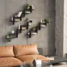 Lot de 2 étagères murales en métal Montage