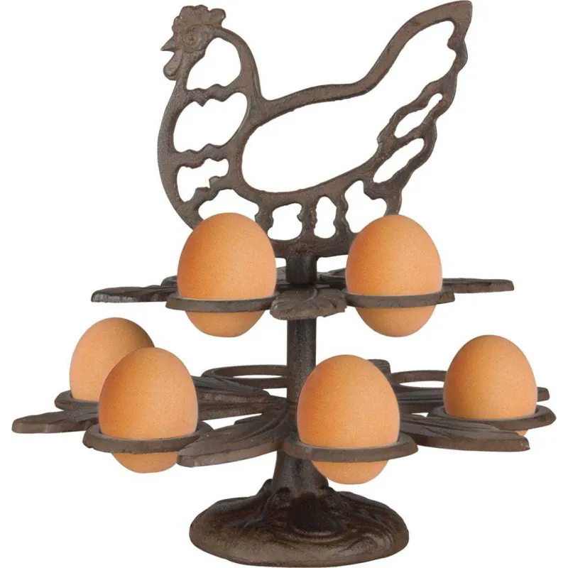 Range œufs poule en fonte