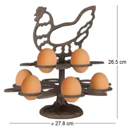 Range œufs poule en fonte