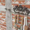 Porte manteau 4 crochets en fonte Oiseaux