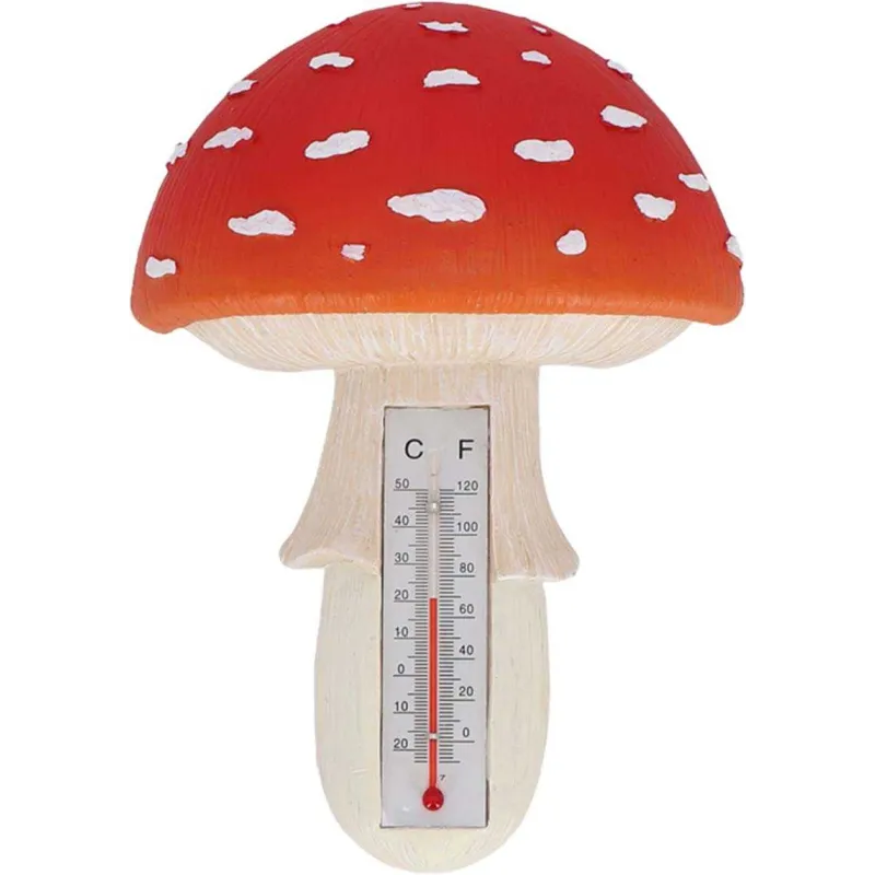 Thermomètre en résine Amanite