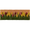 Paillasson en fibre de coco 75 x 25 cm Tulipes