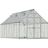 Serre de jardin en aluminium argent et polycarbonate Balance