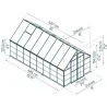 Serre de jardin en aluminium argent et polycarbonate Balance