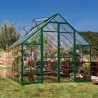 Serre de jardin en aluminium vert et polycarbonate Balance