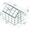 Serre de jardin en aluminium gris et polycarbonate Harmony
