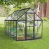 Serre de jardin en aluminium gris et polycarbonate Harmony