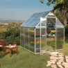 Serre de jardin en aluminium argent et polycarbonate Mythos