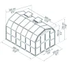 Serre de jardin en aluminium vert et polycarbonate Grand Gardener