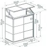 Serre de jardin en aluminium et polycarbonate adossée Lean To