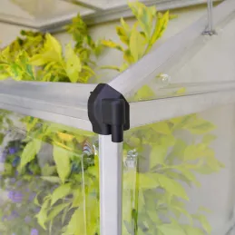 Serre de jardin en aluminium et polycarbonate adossée Lean To