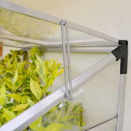 Serre de jardin en aluminium et polycarbonate adossée Lean To