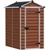 Abri de jardin en aluminium et polycarbonate ambre Skylight