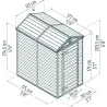 Abri de jardin en aluminium et polycarbonate ambre Skylight