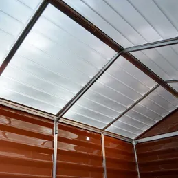 Abri de jardin en aluminium et polycarbonate ambre Skylight