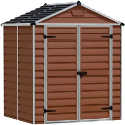 Abri de jardin en aluminium et polycarbonate ambre Skylight