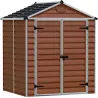 Abri de jardin en aluminium et polycarbonate ambre Skylight