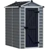 Abri de jardin en aluminium et polycarbonate gris et noir Skylight