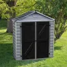 Abri de jardin en aluminium et polycarbonate gris et noir Skylight