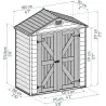 Abri de jardin en aluminium et polycarbonate gris et noir Skylight