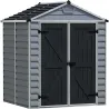 Abri de jardin en aluminium et polycarbonate gris et noir Skylight