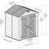 Abri de jardin en aluminium et polycarbonate gris et noir Skylight
