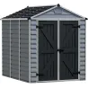 Abri de jardin en aluminium et polycarbonate gris et noir Skylight