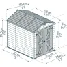 Abri de jardin en aluminium et polycarbonate gris et noir Skylight