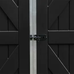 Abri de jardin en aluminium et polycarbonate gris et noir Skylight
