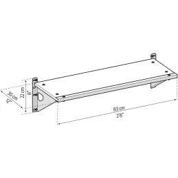 Kit d'étagères pour abri de jardin Skylight et Rubicon