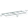 Marquise de porte en aluminim gris et polycarbonate transparent Aquila