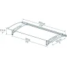 Marquise de porte en aluminim gris et polycarbonate teinté gris Aquila