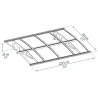 Marquise de porte en aluminium blanc et polycarbonate double paroi Bordeaux