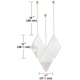 Miroir design suspendu Dima (Lot de 3)